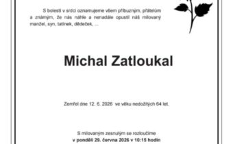 Zemřel mistr zvuku pan Michal Zatloukal